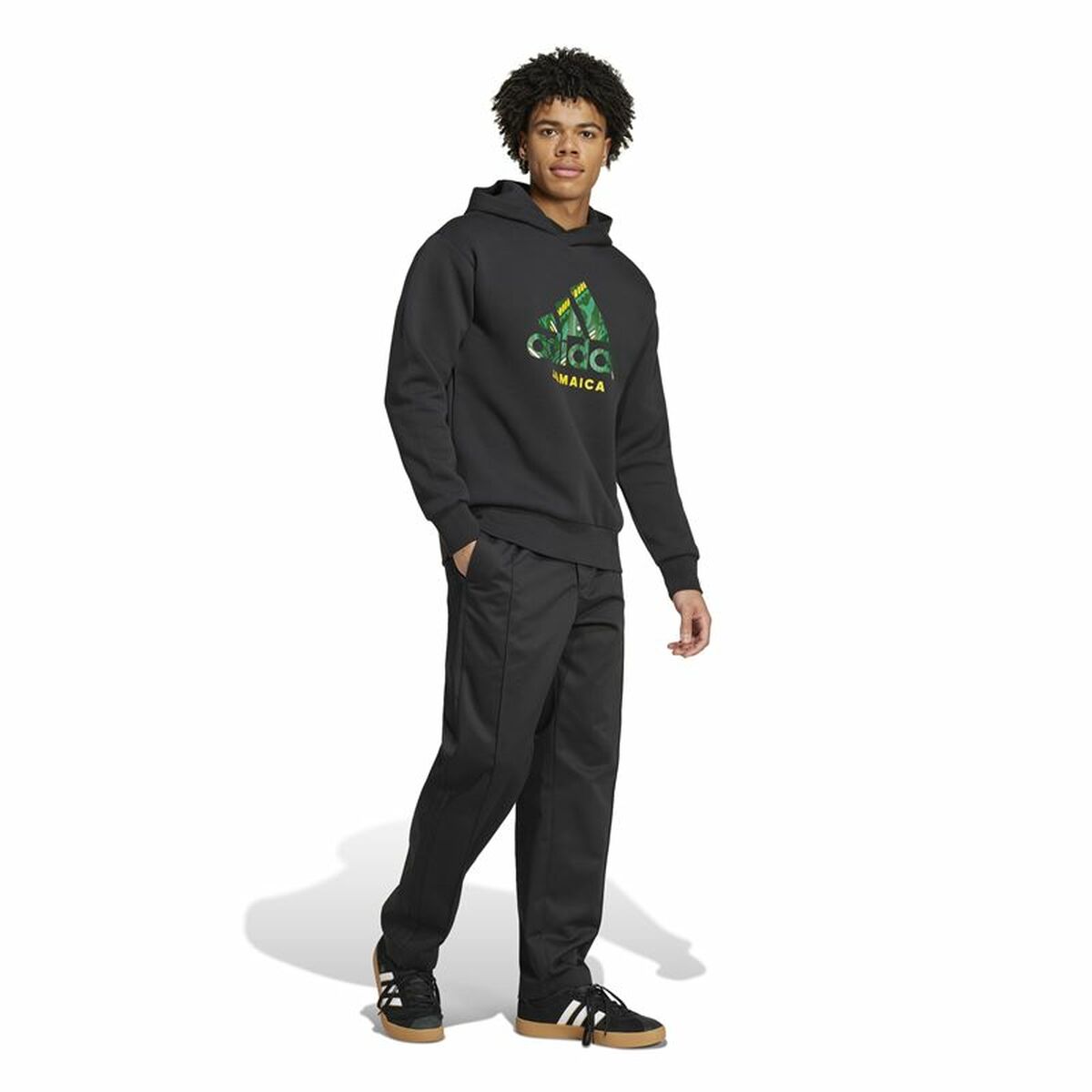 Men’s Hoodie Adidas Jamaica Seasonal Doubleknit Black