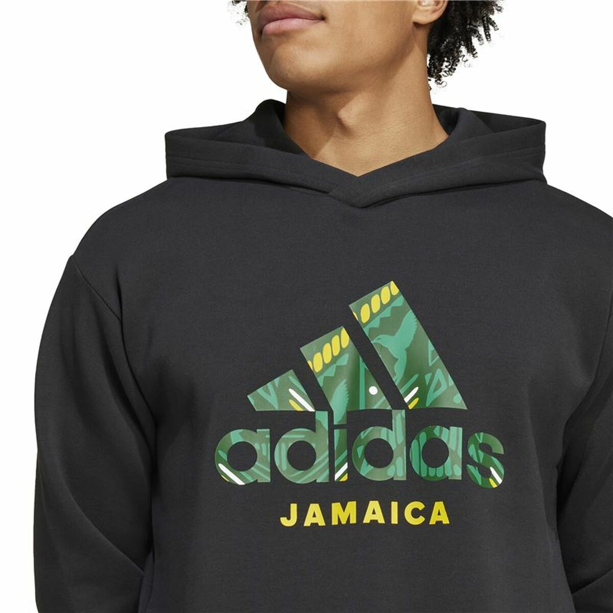 Men’s Hoodie Adidas Jamaica Seasonal Doubleknit Black
